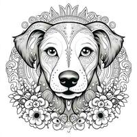 Mandala Dog Coloring Pages photo