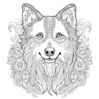 Mandala Dog Coloring Pages photo