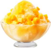 Mango shaved ice png with AI generated.