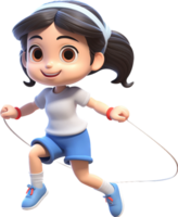 Jumping rope png with AI generated.