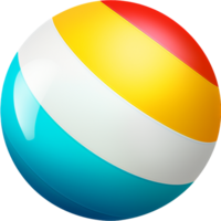 Beach ball png with AI generated.