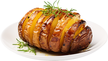 Roasted potato png with AI generated.