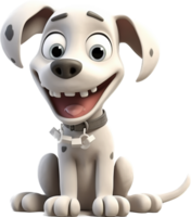 Dog with a bone png with AI generated.