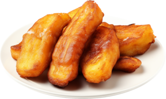 Fried Banana png with AI generated.