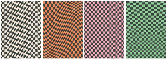 Set of colorful abstract backgrounds.Y2k aesthetic.Vector cards in retro psychedelic style.Groovy backgrounds.Groovy backgrounds vector
