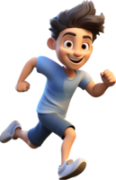 Boy is running with . png