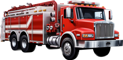 Firetruck png with AI generated.