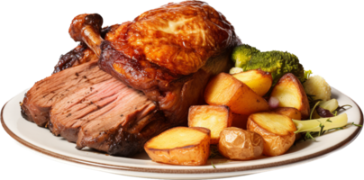 Sunday roast png with AI generated.