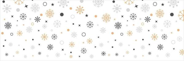 Snowflakes vector pattern. Snowfall Christmas background. Background of winter snowflakes vector illustration