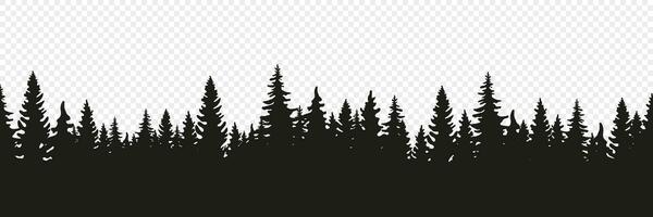 Forest background, coniferous trees. Simple pine forest for your design. Vector illustration