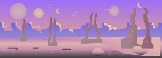 Alien Planet Game Background vector