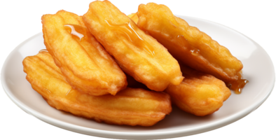 Fried Banana png with AI generated.