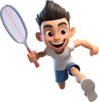 Badminton player png with AI generated.