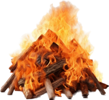 Bonfire png with AI generated.