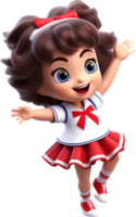 Cheerleader png with AI generated.