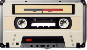 Cassette tape png with AI generated.