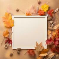 Autumn leaves background photo