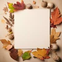 Autumn leaves background photo