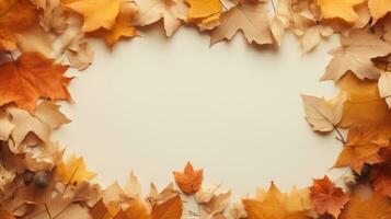 Autumn leaves background photo