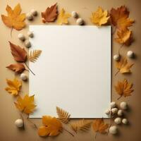 Autumn leaves background photo