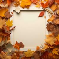 Autumn leaves background photo