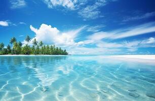 Tropical island beach wallpaper photo