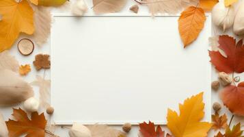 Autumn leaves background photo