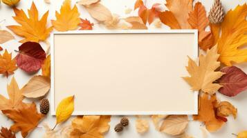 Autumn leaves background photo