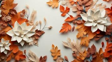 Autumn leaves background photo