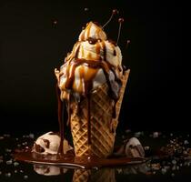 Ice cream background photo