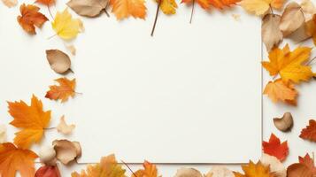 Autumn leaves background photo