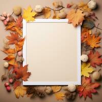 Autumn leaves background photo