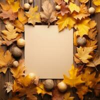 Autumn leaves background photo