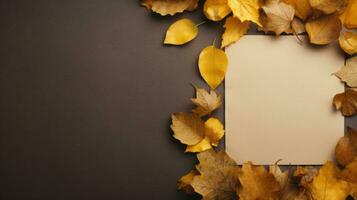 Autumn leaves background photo
