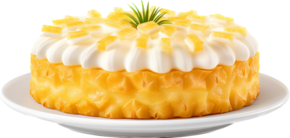 Pineapple cake png with AI generated.