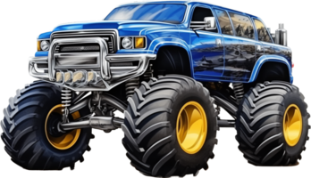 Monster truck png with AI generated.