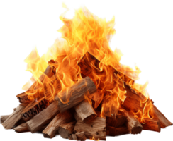 Bonfire png with AI generated.