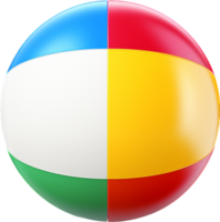 Beach ball png with AI generated.