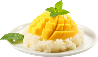 Mango Sticky Rice png with AI generated.