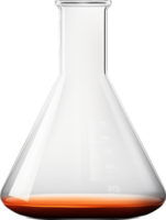 Laboratory flask png with AI generated.