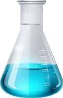 Laboratory flask png with AI generated.