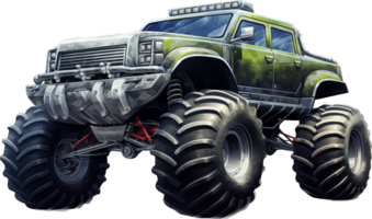 Monster truck png with AI generated.