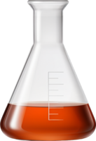 Laboratory flask png with AI generated.