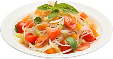 Green Papaya Salad png with AI generated.