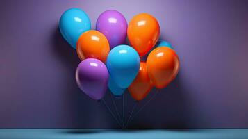 Colorful balloons background photo