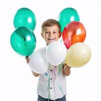 cumpleaños niña con globos foto