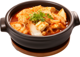 Kimchi stew png with AI generated.