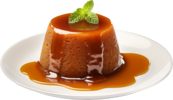 Sticky toffee pudding png with AI generated.