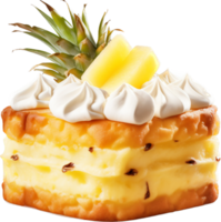 Pineapple cake png with AI generated.