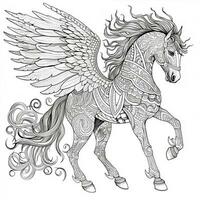 Mandala Horse Coloring Pages photo